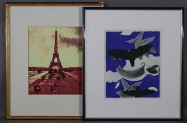 Zwei Farblithografien Braque/Bury - 1x Braque, Georges (1882 Argenteuil - 1963 Paris), Ohne Titel, 