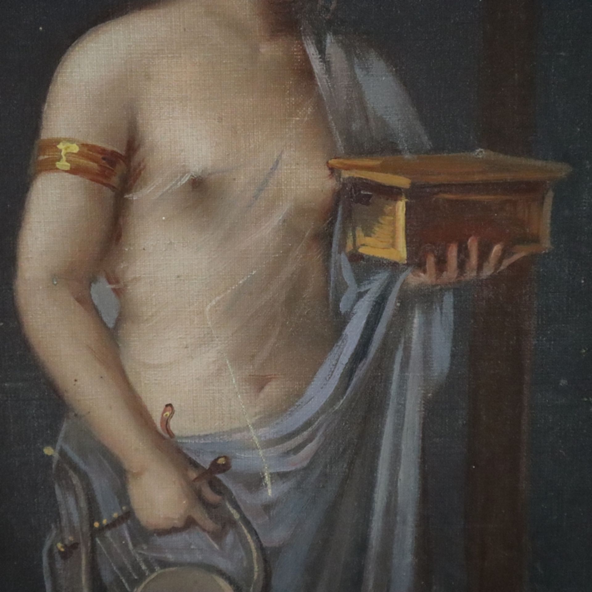 Berlingieri, Francesco (Italien 19./20. Jh.) - Muse Terpsichore mit Lyra, Öl auf Leinwand, unten re - Image 5 of 7