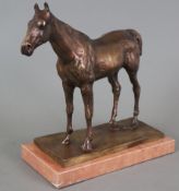 Degas, Edgar (1834 Paris -1917 ebenda, nach) - "Cheval à l'arrêt"", Bronze, braun patiniert, posthu