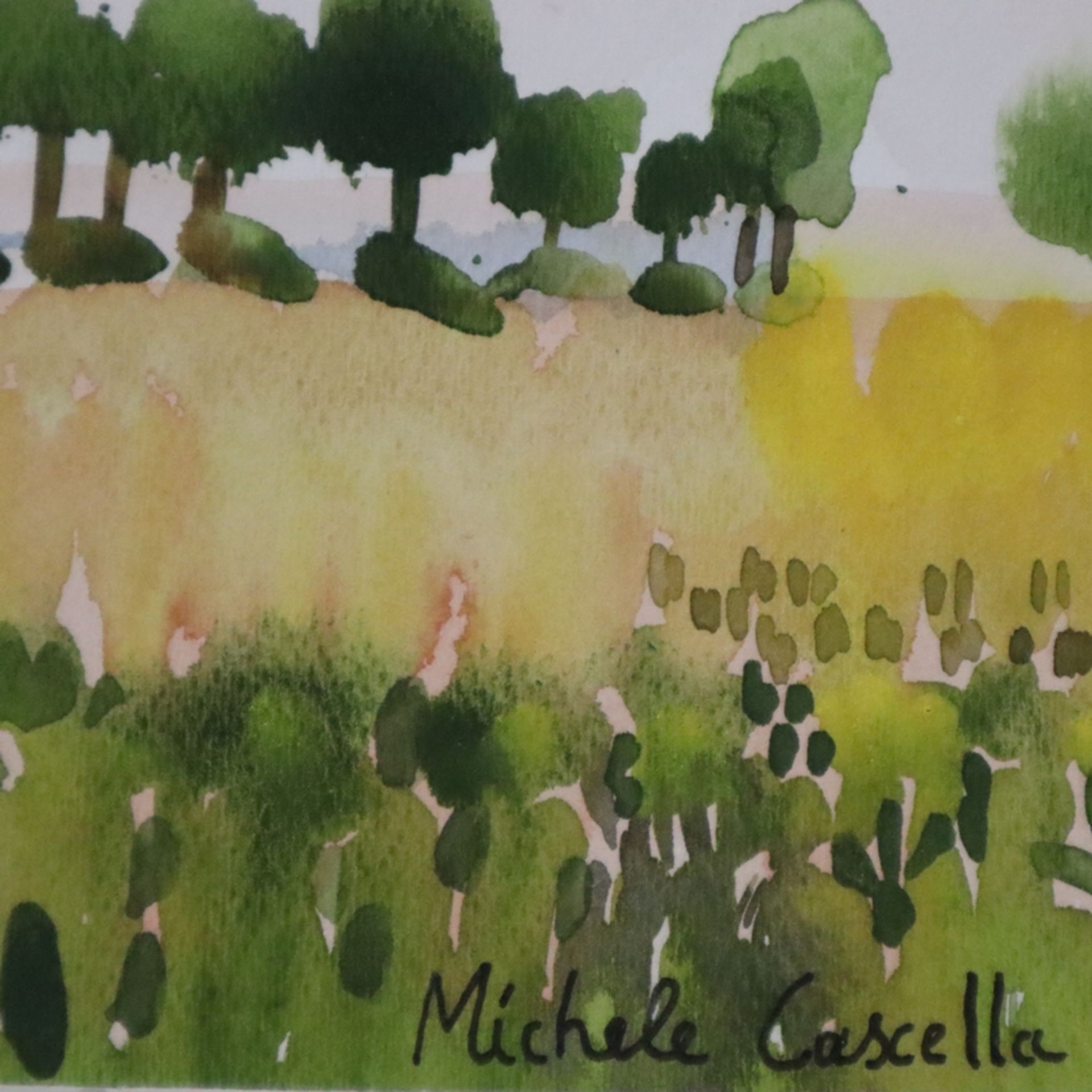 Cascella, Michele (1892-1989, wohl) - "Marina", Aquarell auf Papier, unten rechts signiert "Michele - Bild 4 aus 5