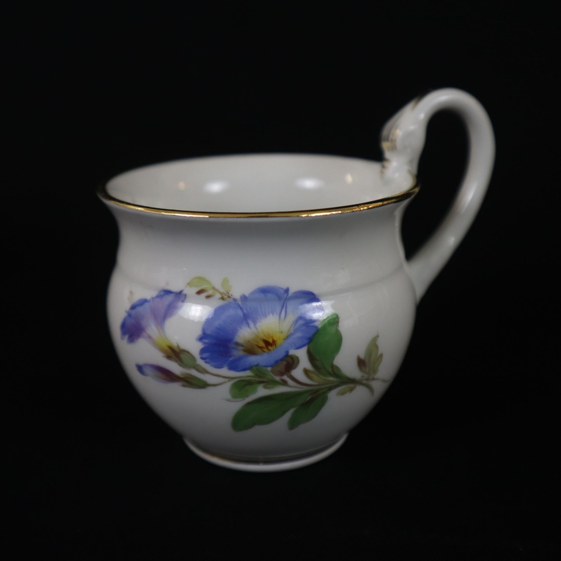 Konvolut Meissen - 5-tlg., Knaufzeit (1850-1924), Porzellan, polychrome Bemalung mit Blumenarrangem - Bild 3 aus 9