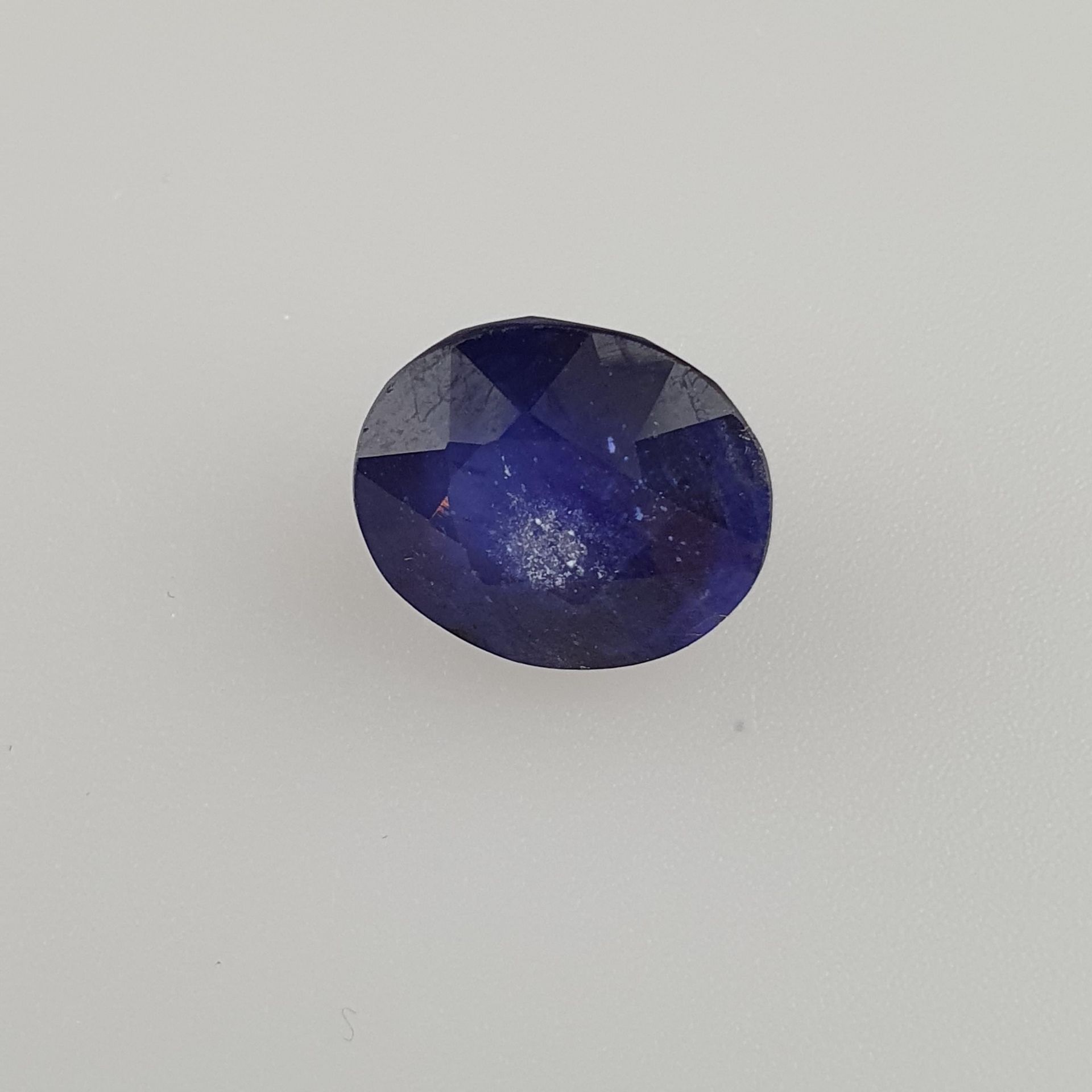 Loser Saphir- blauer Saphir, oval facettiert, ca.9.12ct, mit IDT-Zertifikat - Bild 2 aus 8