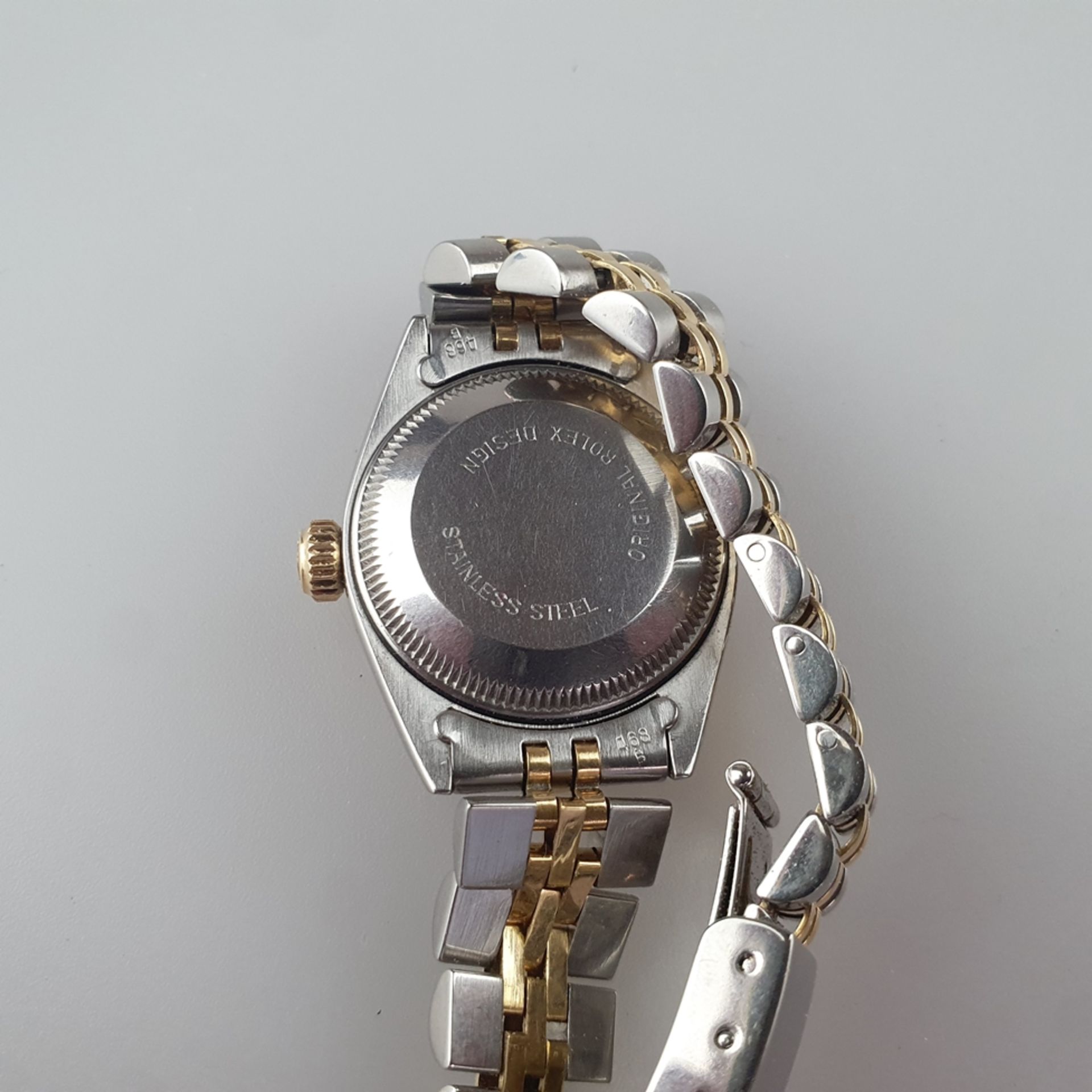 Rolex-Damenarmbanduhr - Oyster Perpetual, Datejust Modell 6917/3, bicolores Gehäuse und Armband aus - Image 6 of 9