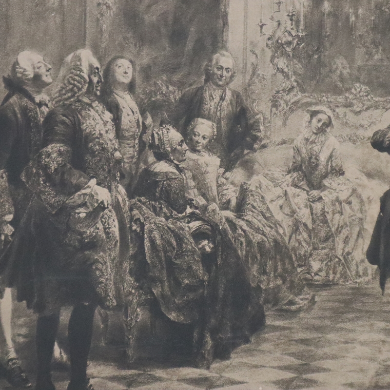 Menzel, Adolph von (1815 Breslau - 1905 Berlin, nach) - "Concert Friedrichs des Großen", Heliogravü - Image 5 of 8