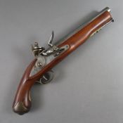 Steinschlosspistole - japanische Replik einer englischen Pistole, runder glatter Lauf, Schlossteile