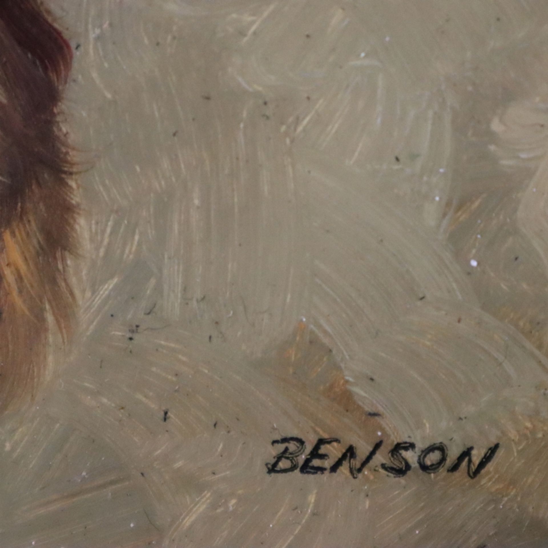 Benson -engl. Maler 20.Jh.- Drei Hundeportraits: Deerhound / Old English Shepard / Smooth Fox Terri - Bild 5 aus 5