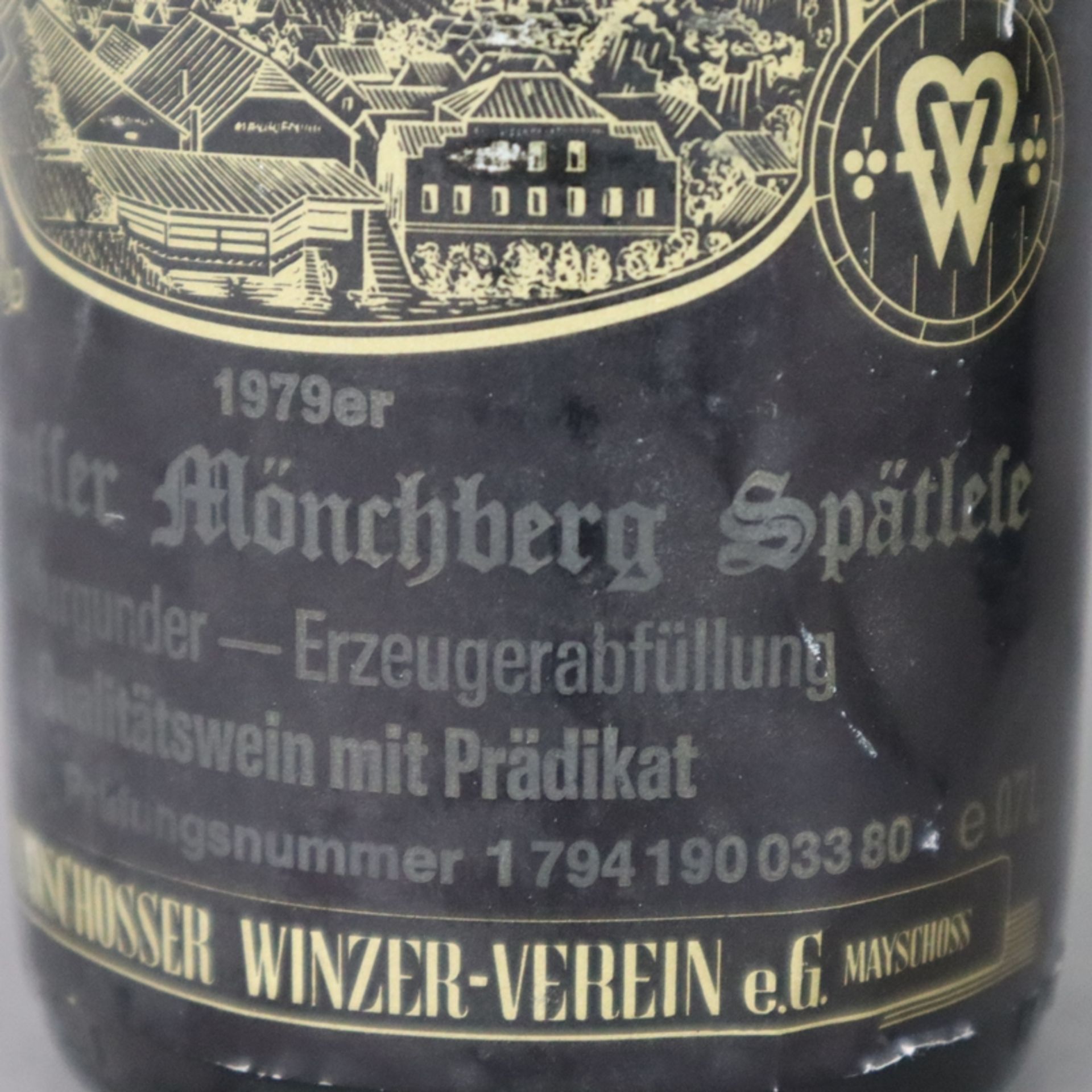 Weinkonvolut - 2 Flaschen, 1976 Mayschosser Mönchsberg, Spätburgunder, Spätlese, je 0,7 L., Flasche - Image 5 of 7