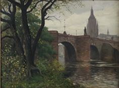 Leu, Otto Friedrich (1855-1922/ in Düsseldorf geborener Landschaftsmaler, tätig in Leipzig, Schweiz