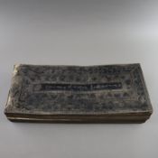 Handgeschriebenes Faltbuch / Buddhistisches Textbuch - Burma, querformatiges Leporello auf festerem