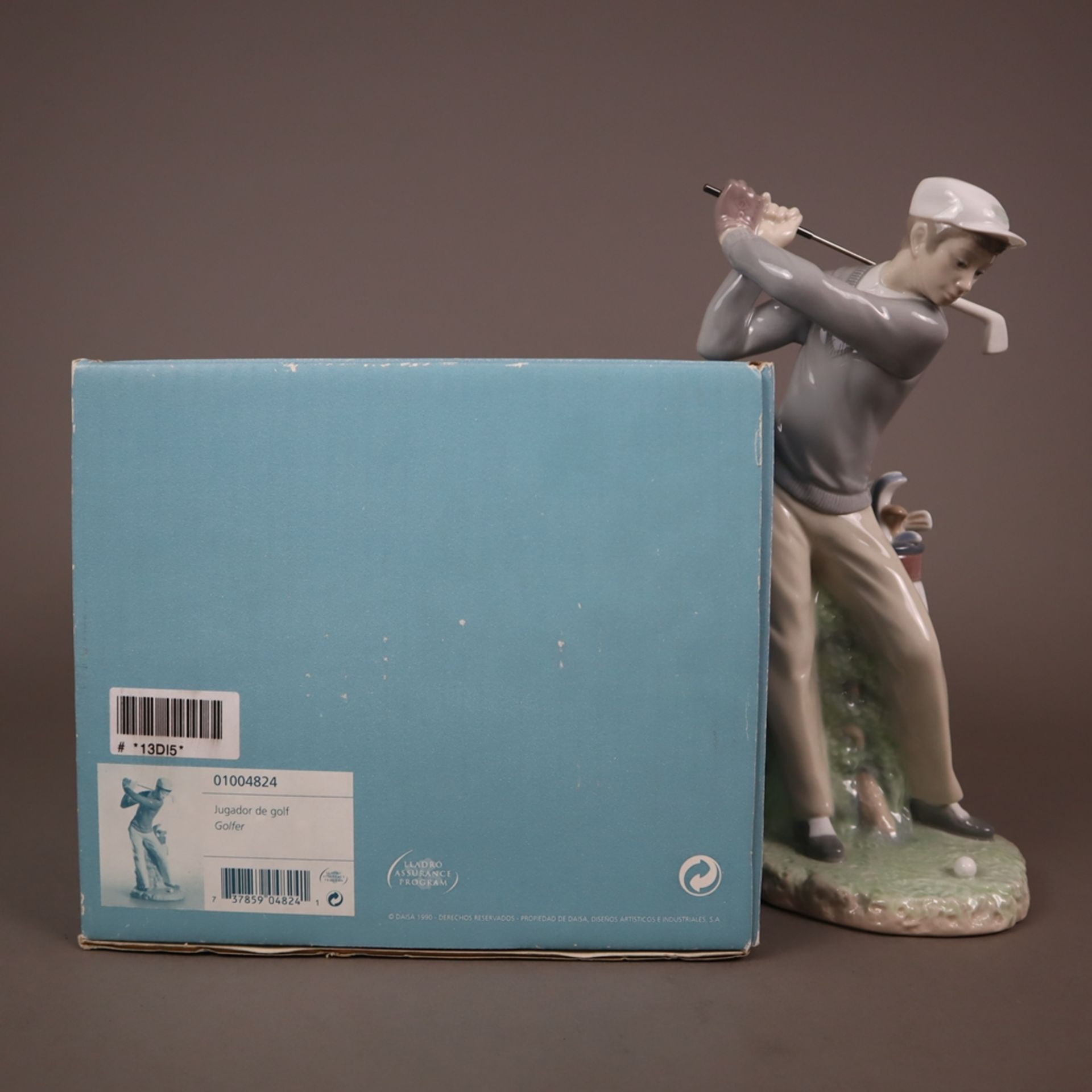 "Golfspieler" - Lladro, Spanien, Porzellan, Entwurf: Vicente Martinez (1972), Modellnummer 4824, po - Image 8 of 8