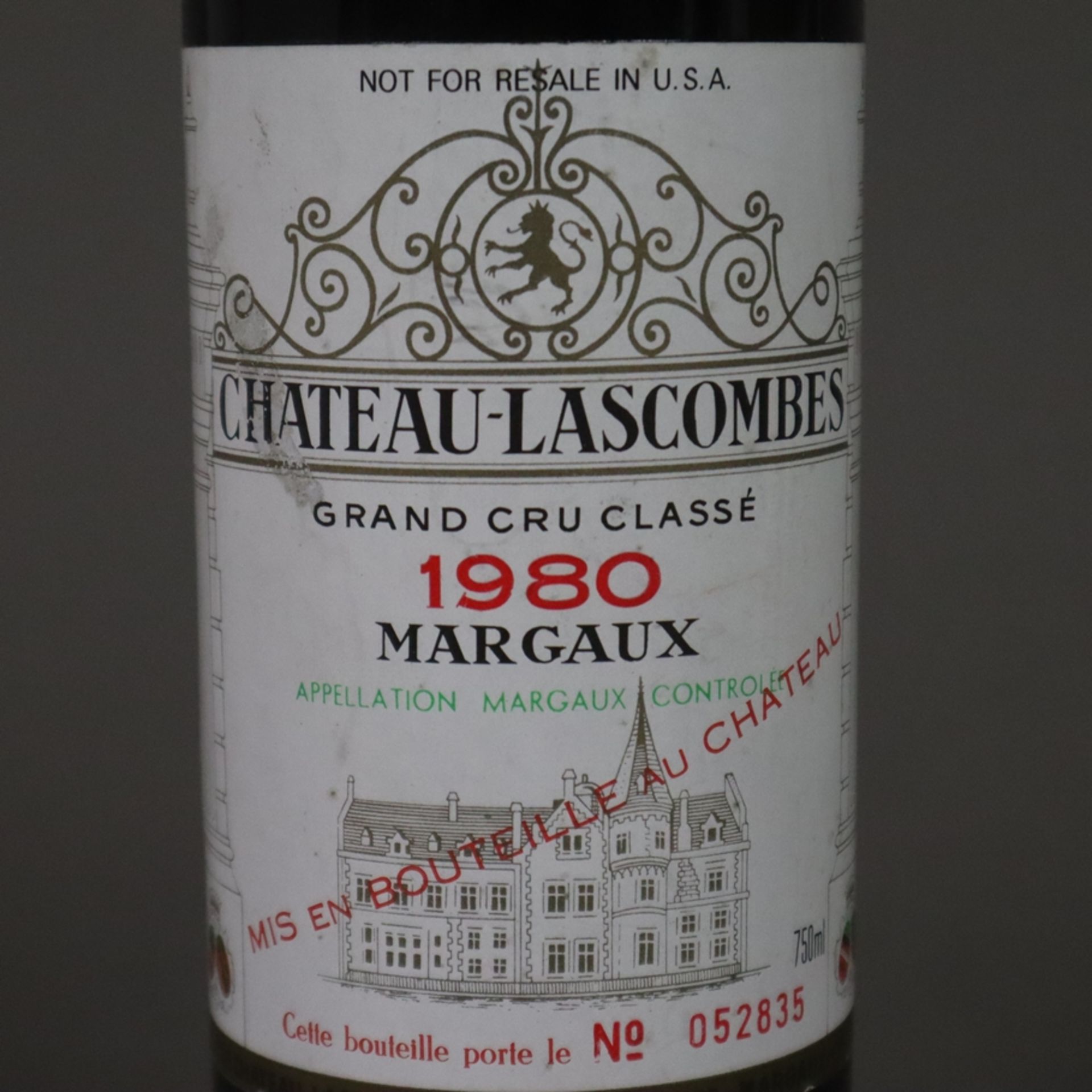 Wein - 1980 Château Lascombes, Margaux, France, 750 ml - Bild 4 aus 6