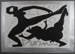 Penck, A.R. (1939 Dresden-2017 Zürich) - Erotische Paarszene, Serigraphie, unten rechts in Blei sig
