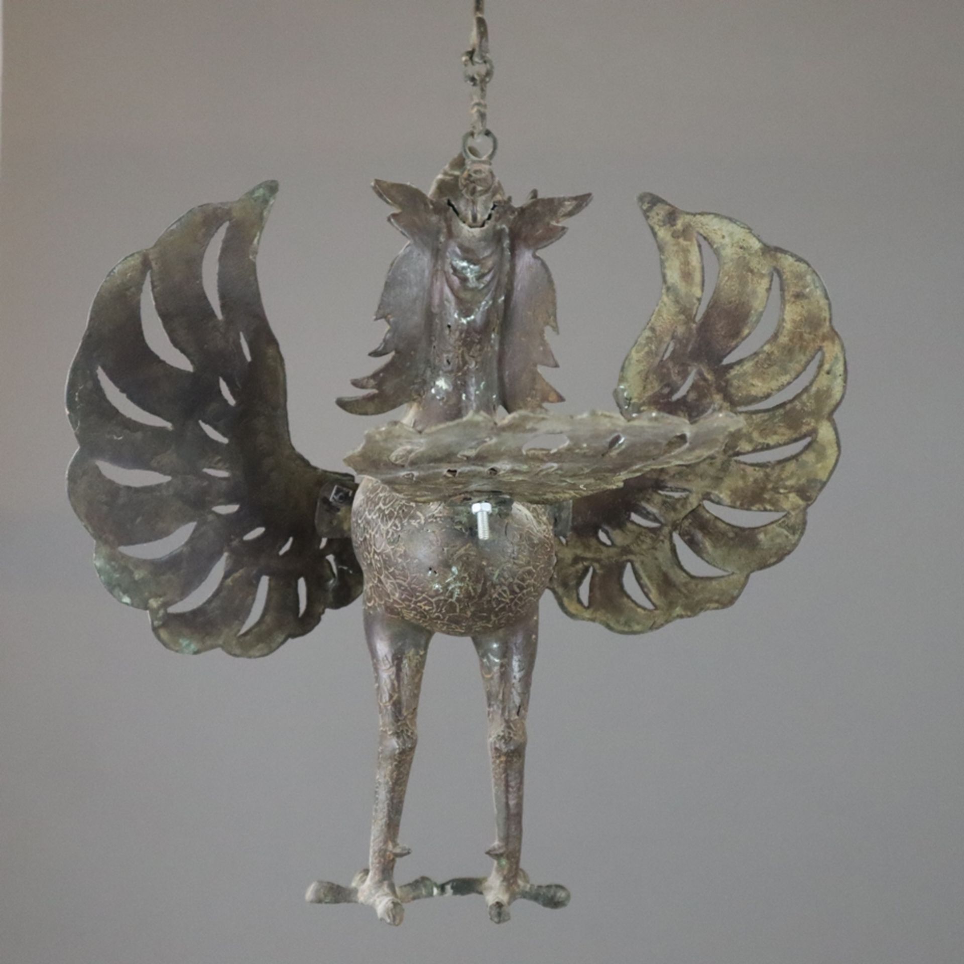 Figürliche Öllampe - Indonesien, wohl Java, nach 1900, Bronzelegierung, Guss in mehreren Teilen, vo - Image 7 of 8