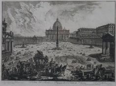 Piranesi, Giovanni Battista (1720 Mogliano/ Venedig - 1778 Rom) - "Veduta della Basilica e Piazza d