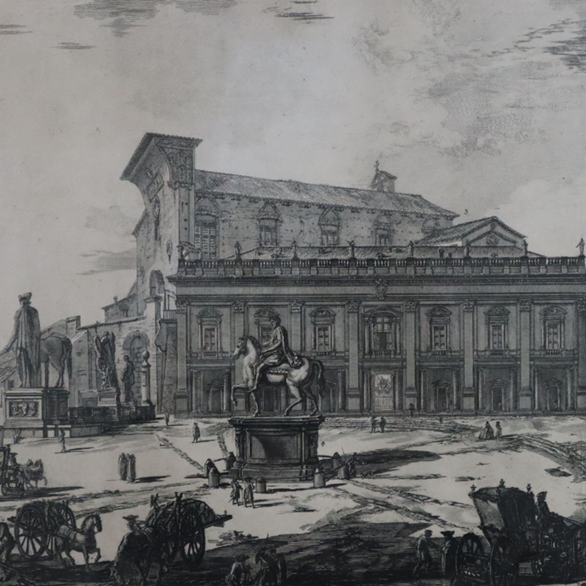 Piranesi, Giovanni Battista (1720 Mogliano/ Venedig - 1778 Rom) - "Veduta della Piazza del Campidog - Image 2 of 8