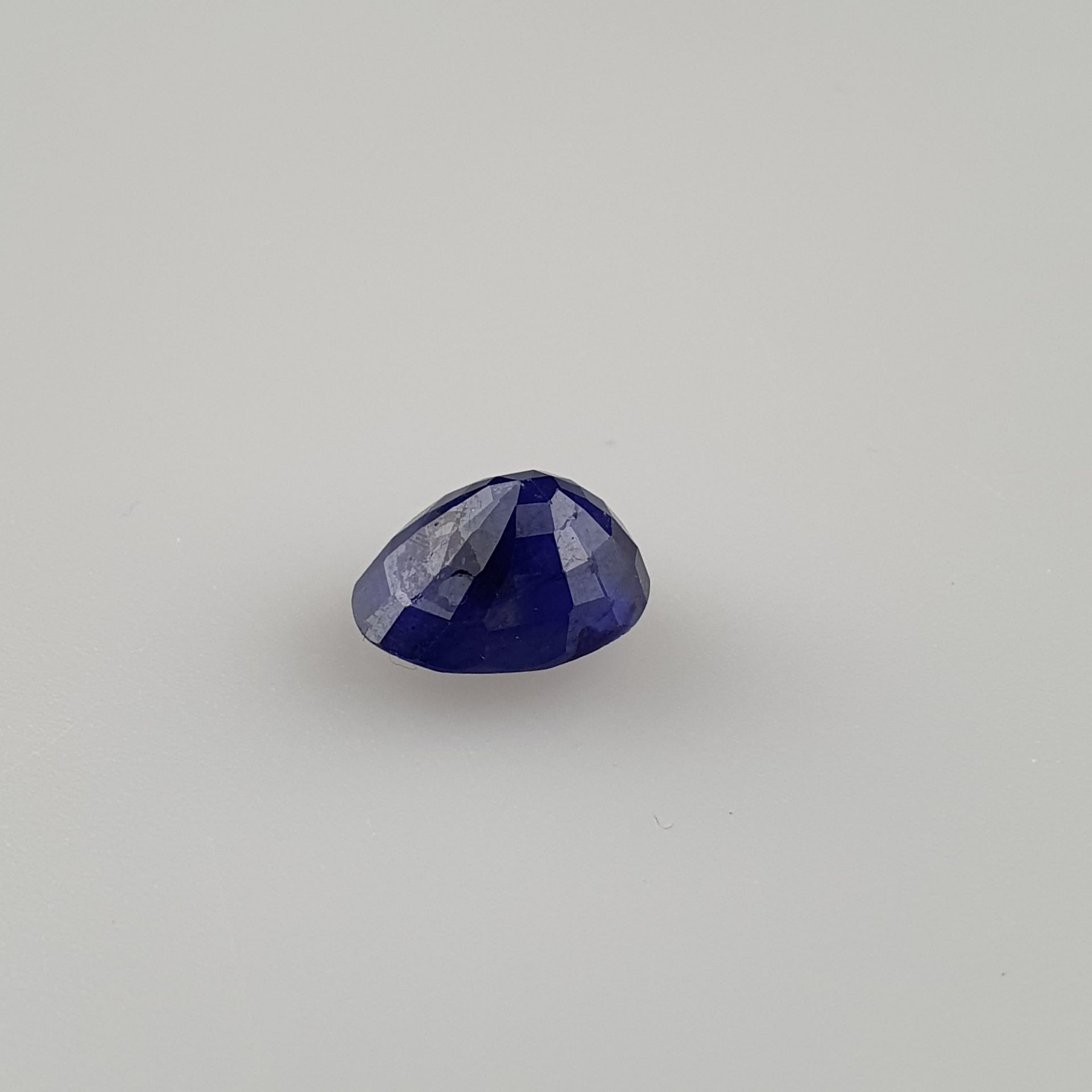 Loser Saphir- blauer Saphir, oval facettiert, ca.9.12ct, mit IDT-Zertifikat - Bild 5 aus 8