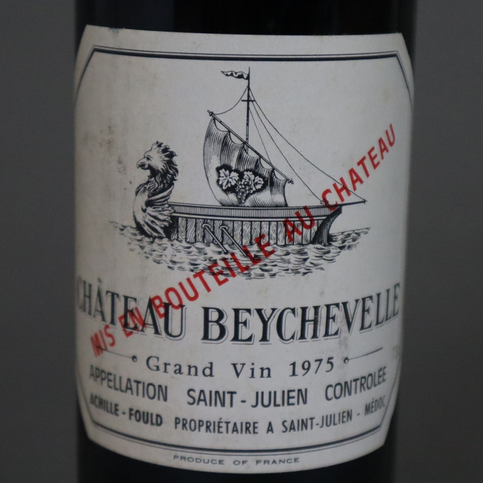 Wein - 1975 Château Beychevelle, Saint-Julien, France, 73 cl. - Image 4 of 5