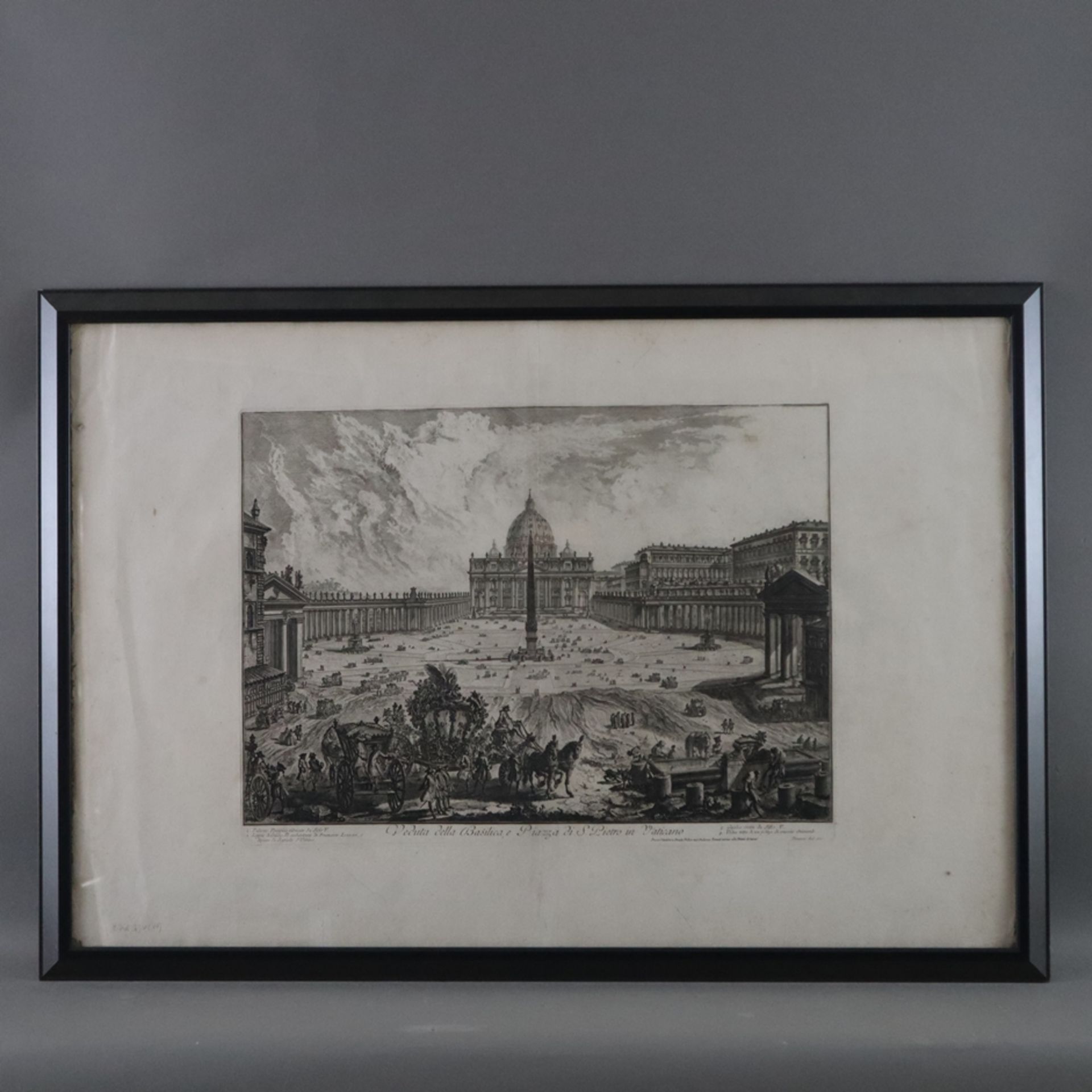 Piranesi, Giovanni Battista (1720 Mogliano/ Venedig - 1778 Rom) - "Veduta della Basilica e Piazza d - Image 2 of 8