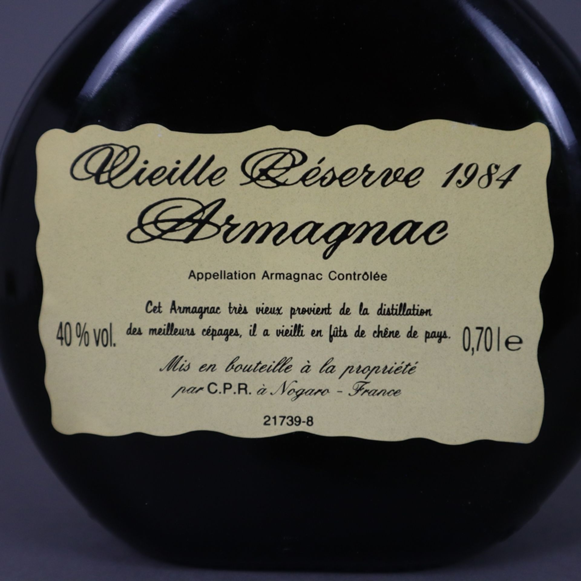 Armagnac  - Vieille Réserve 1984, 0,70 l, 40% - Bild 3 aus 4