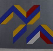 Hajek, Otto Herbert (1927 Kaltenbach - 2005 Stuttgart) - Geometrische Komposition, Farbserigrafie, 