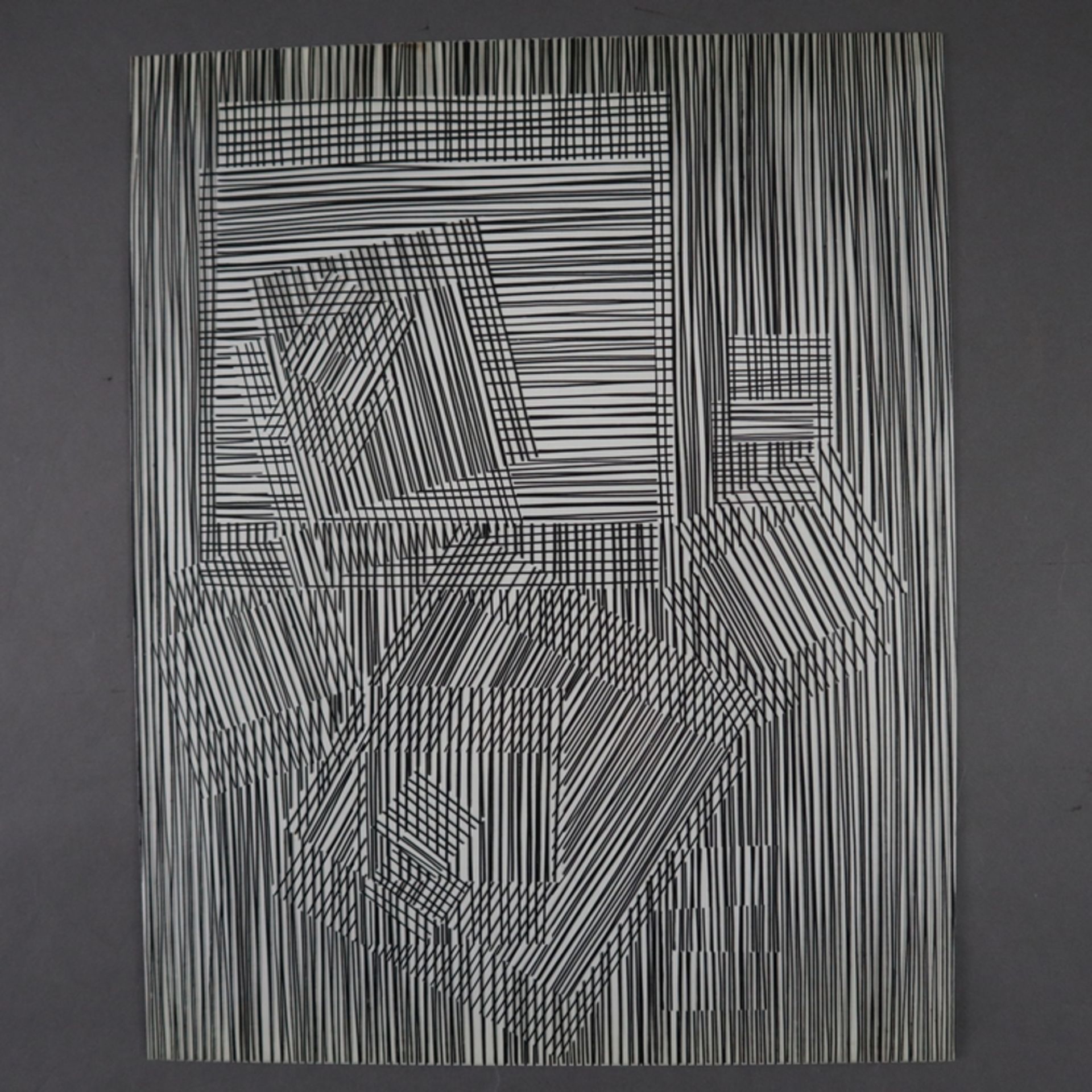 Vasarely, Victor (1908 Pecs - Paris 1997) - Mappe "Cinetiques", 5 Op-Art Kompositionen in Schwarz, - Image 4 of 12