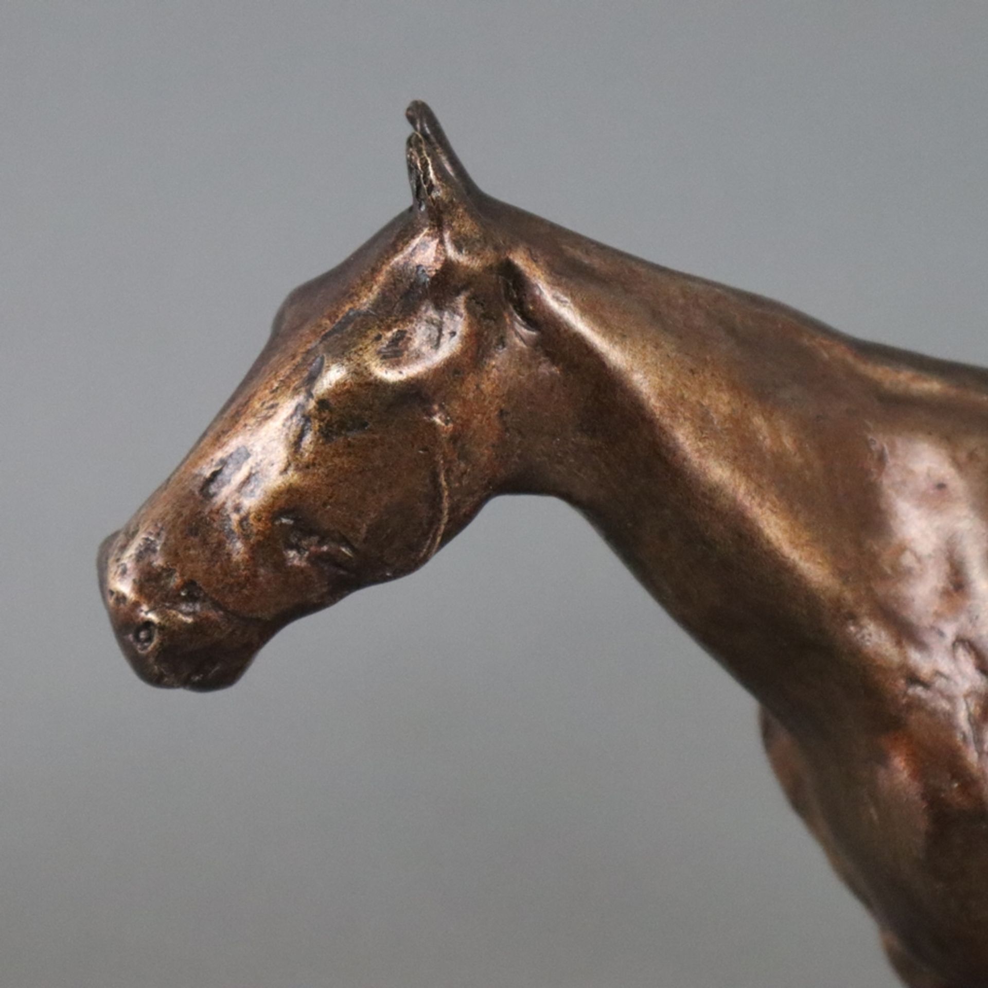 Degas, Edgar (1834 Paris -1917 ebenda, nach) - "Cheval à l'arrêt"", Bronze, braun patiniert, posthu - Bild 6 aus 10