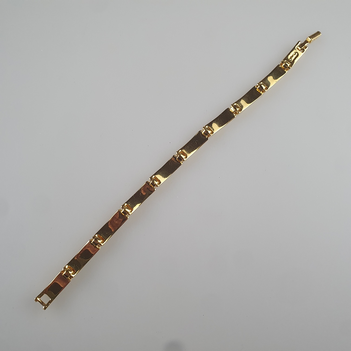 Vintage-Armband - Henkel & Grosse (Pforzheim), vergoldetes Metall, schmales Band aus verbundenen re - Image 4 of 5