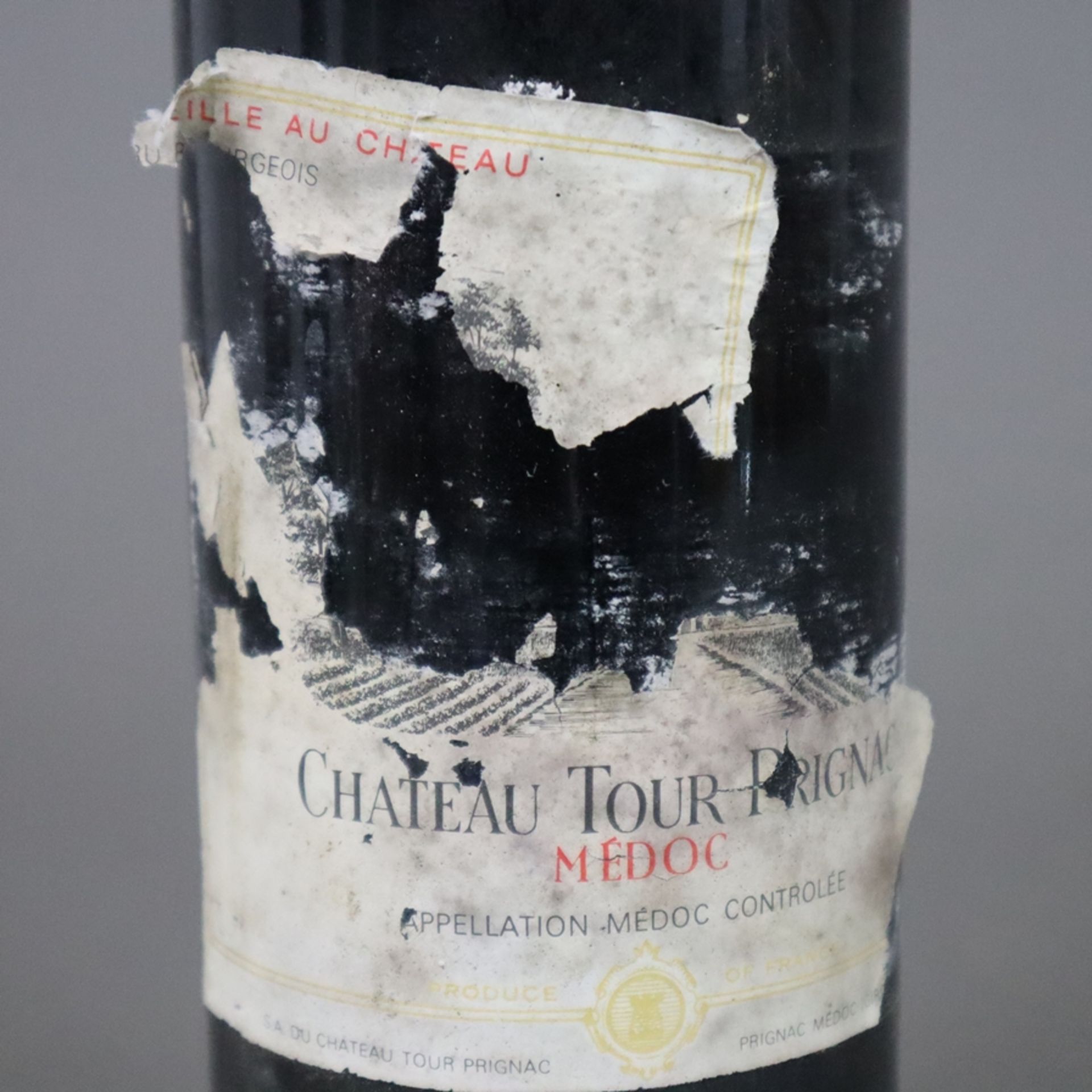 Wein - Château Tour Prignac Médoc, France, 0,7 L, Flasche verschmutzt, Etikett stark beschädigt, Fe - Image 4 of 4