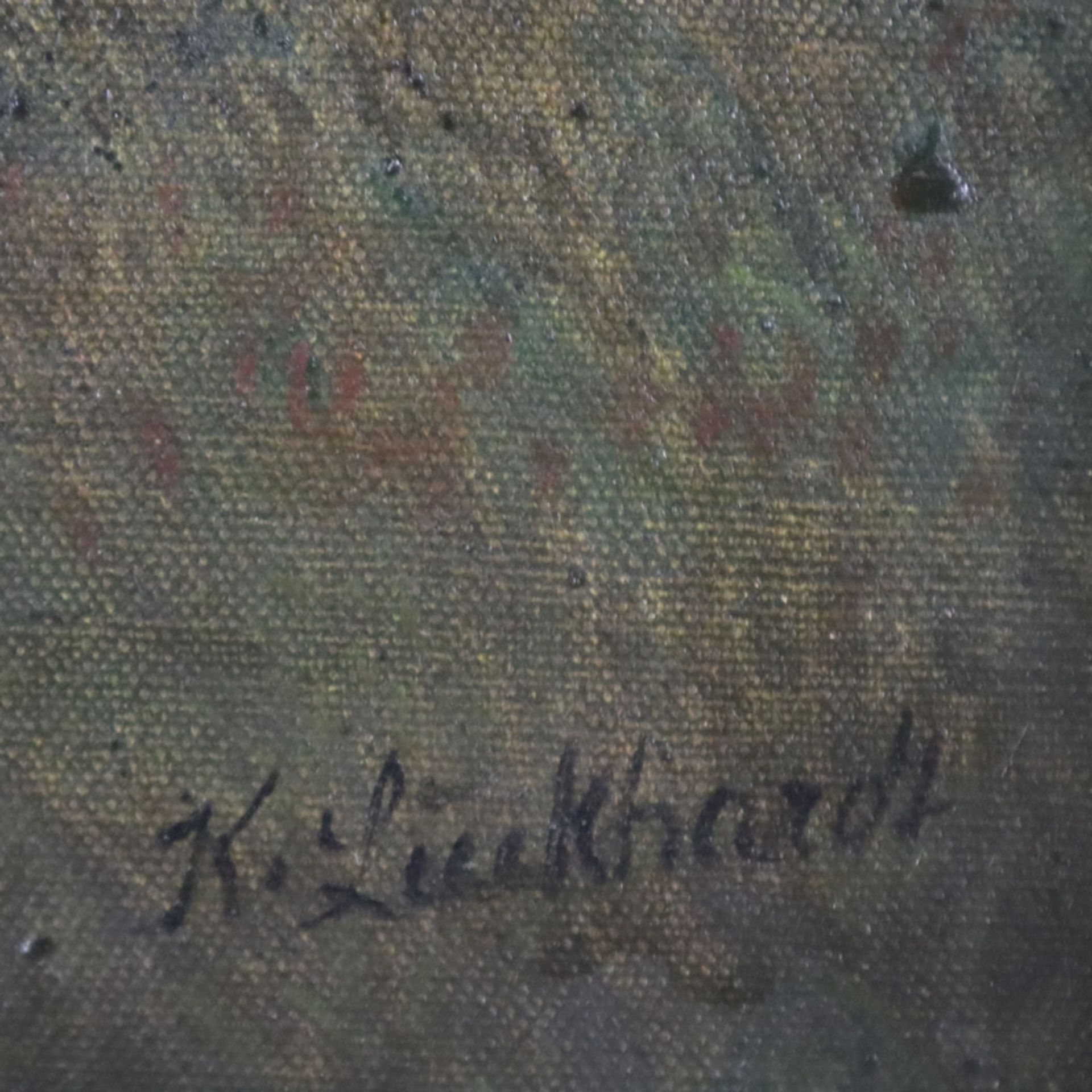 Luckhardt, Karl (1886 - Frankfurt a.M.- 1970) - Vor der Praunheimer Schmiede, Öl auf Leinwand, sign - Image 10 of 11