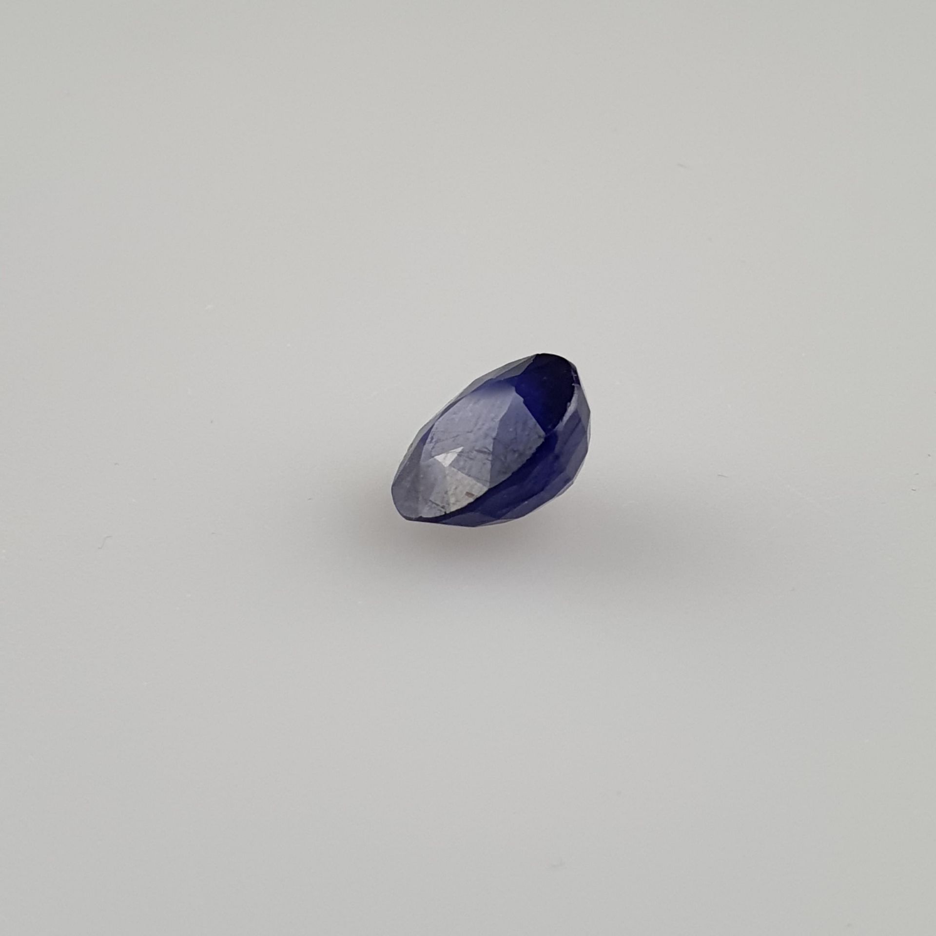 Loser Saphir- blauer Saphir, oval facettiert, ca.9.12ct, mit IDT-Zertifikat - Bild 3 aus 8