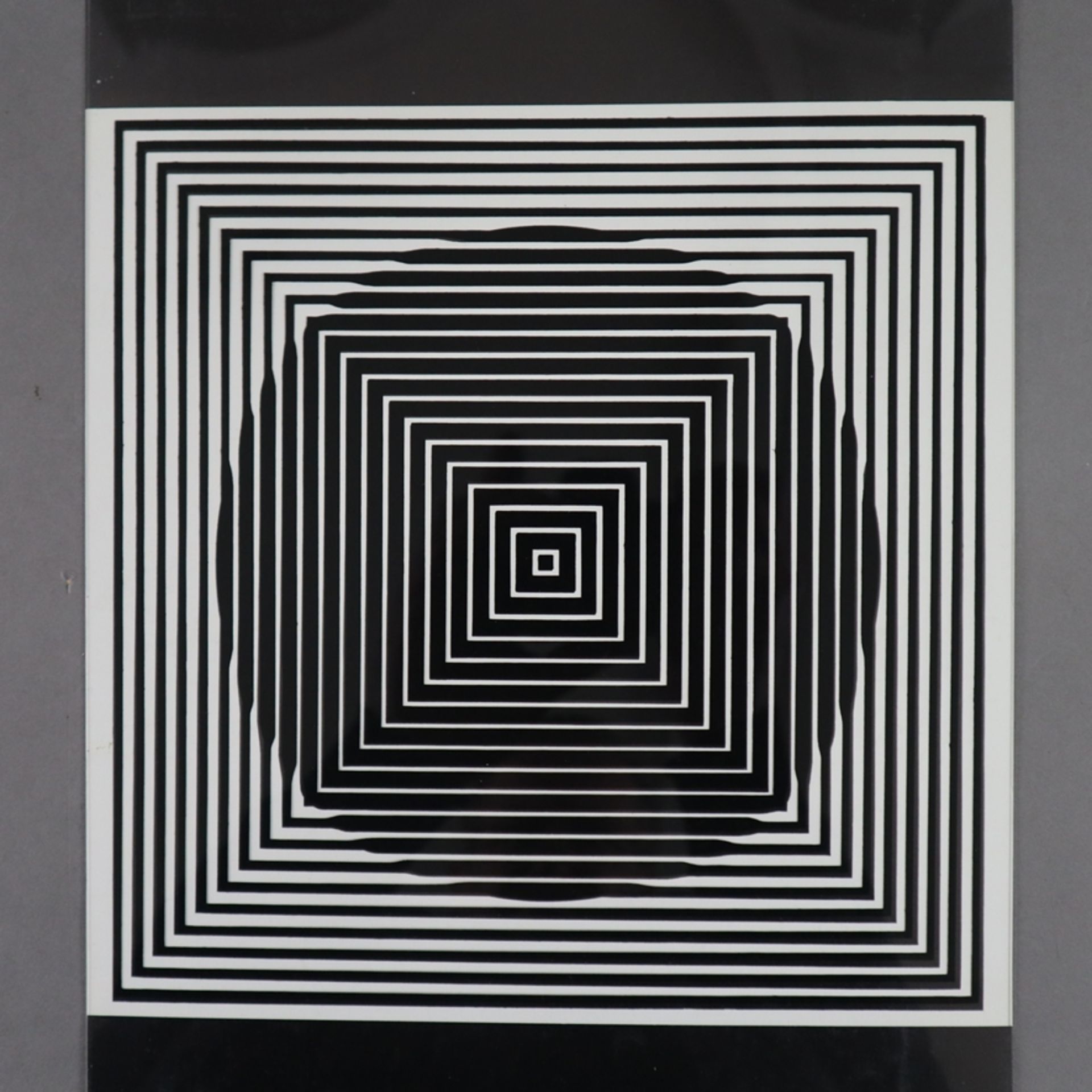 Vasarely, Victor (1908 Pecs - Paris 1997) - Mappe "Cinetiques", 5 Op-Art Kompositionen in Schwarz, - Image 2 of 12