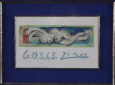 Picasso, Pablo (1881 Malaga -1973 Mougins) - "Le Petit Nu", Farblithographie, Buchvignette aus "Les