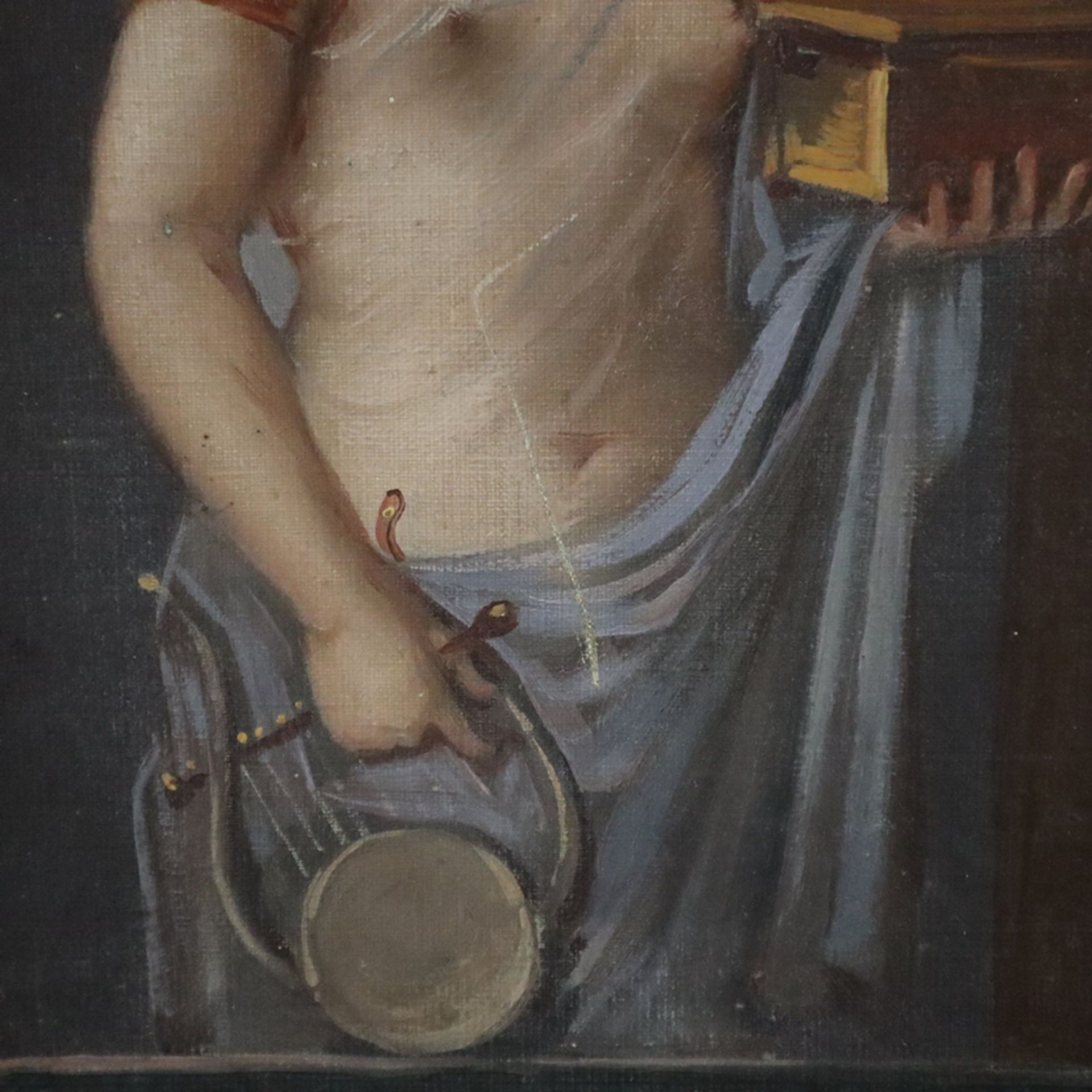 Berlingieri, Francesco (Italien 19./20. Jh.) - Muse Terpsichore mit Lyra, Öl auf Leinwand, unten re - Image 6 of 7