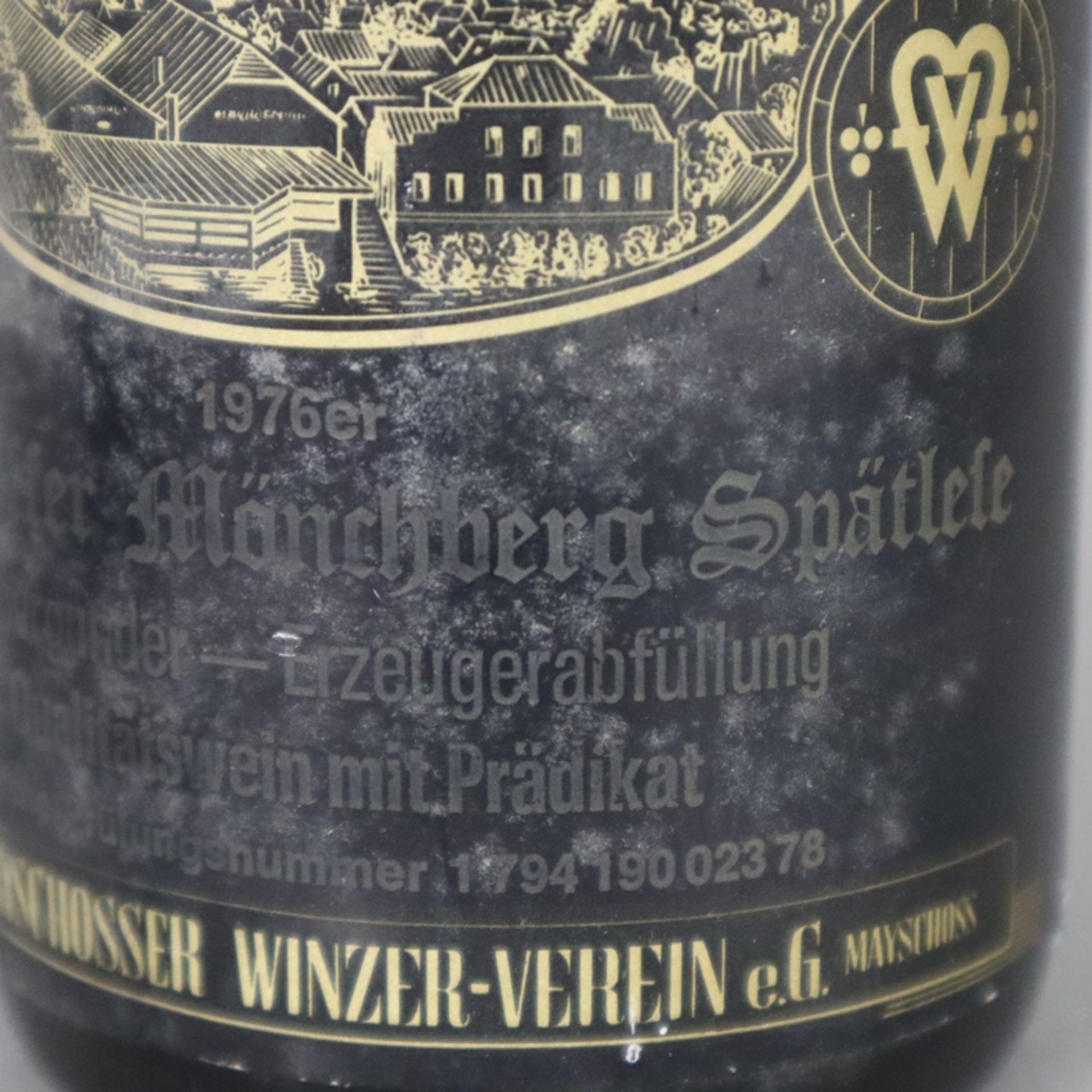 Weinkonvolut - 2 Flaschen, 1976 Mayschosser Mönchsberg, Spätburgunder, Spätlese, je 0,7 L., Flasche - Image 7 of 7