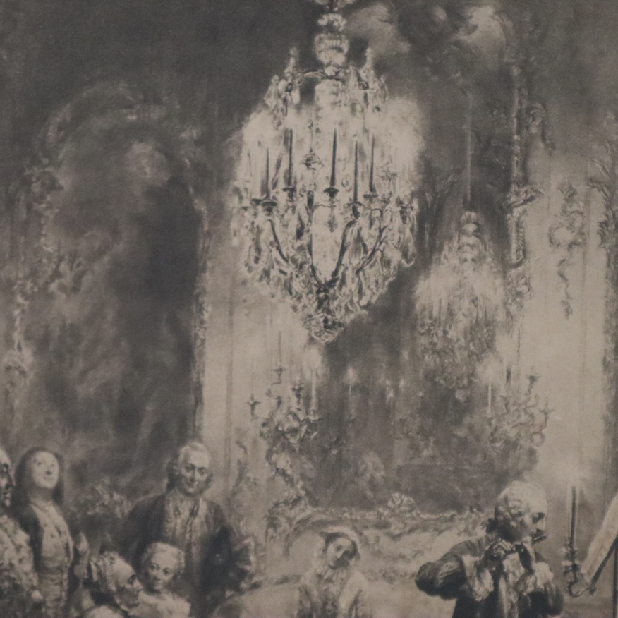 Menzel, Adolph von (1815 Breslau - 1905 Berlin, nach) - "Concert Friedrichs des Großen", Heliogravü - Image 7 of 8