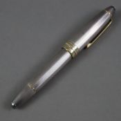 Füllfederhalter - Montblanc "Meisterstück 146", Sterling Silber (925/000), guillochiert, zum Teil v