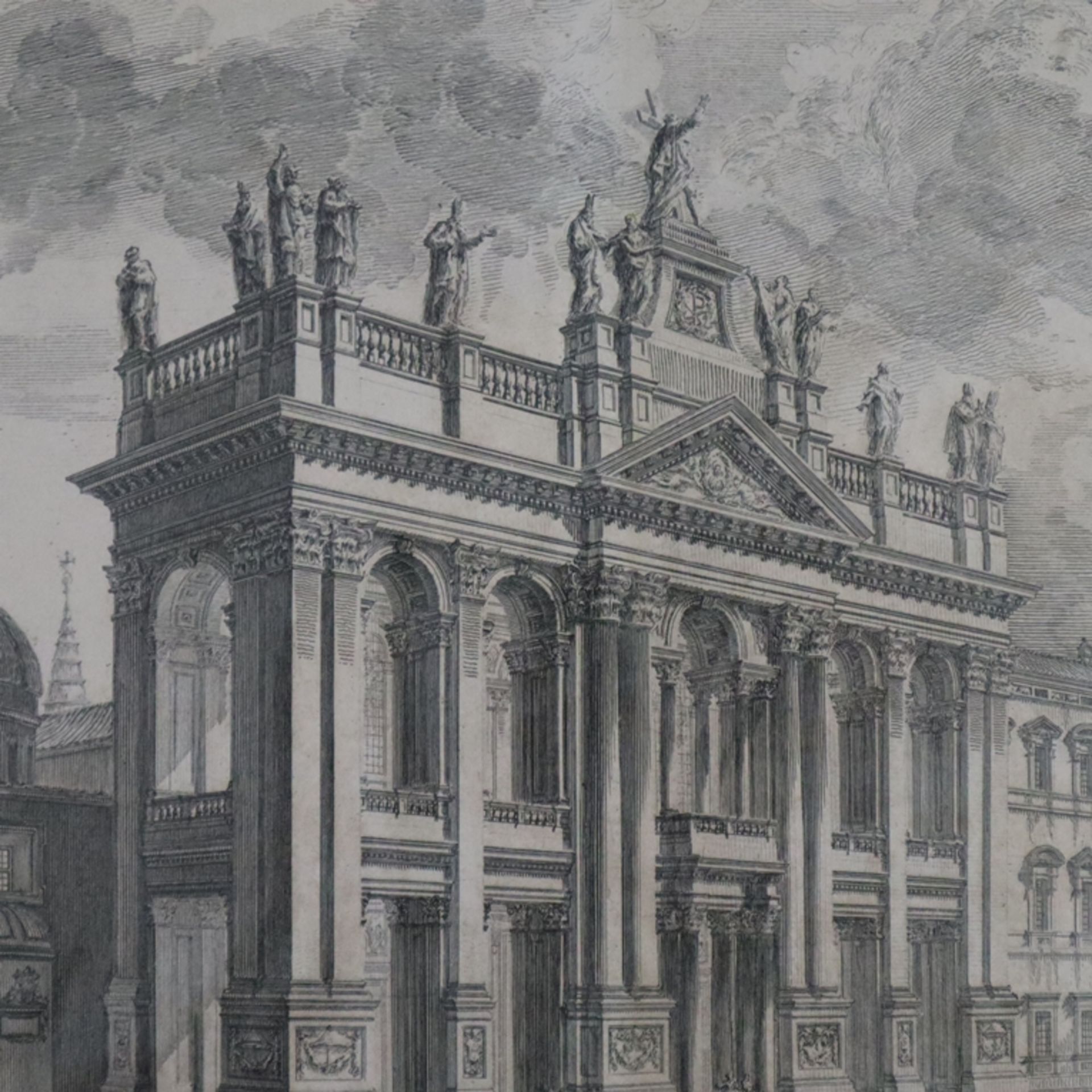 Piranesi, Giovanni Battista (1720 Mogliano/ Venedig - 1778 Rom) - "Veduta della Basilica di S. Giov - Image 6 of 9