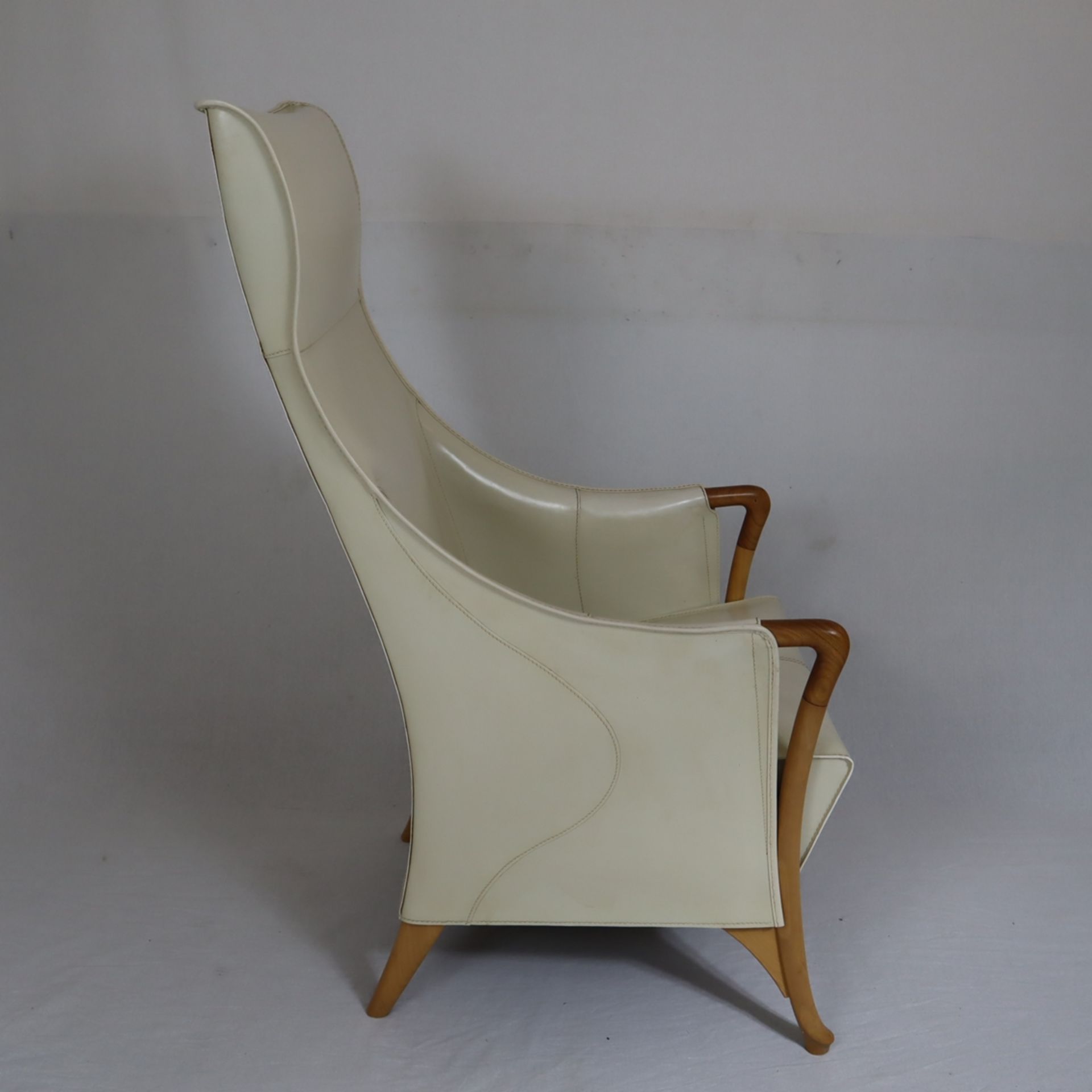 Lounge-Sessel mit Ottomane - Modell "Progetti", Entwurf: Umberto Asnago (1987), Ausführung: Giorget - Bild 7 aus 14