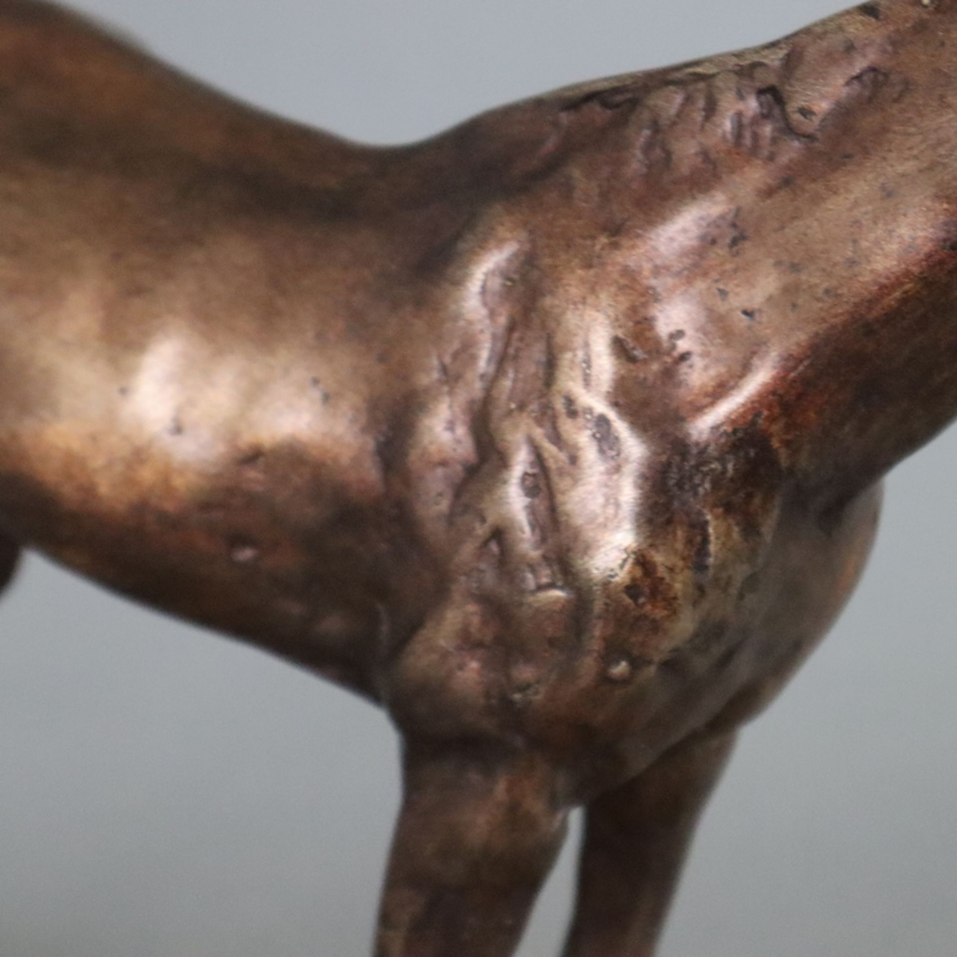 Degas, Edgar (1834 Paris -1917 ebenda, nach) - "Cheval à l'arrêt"", Bronze, braun patiniert, posthu - Bild 3 aus 10