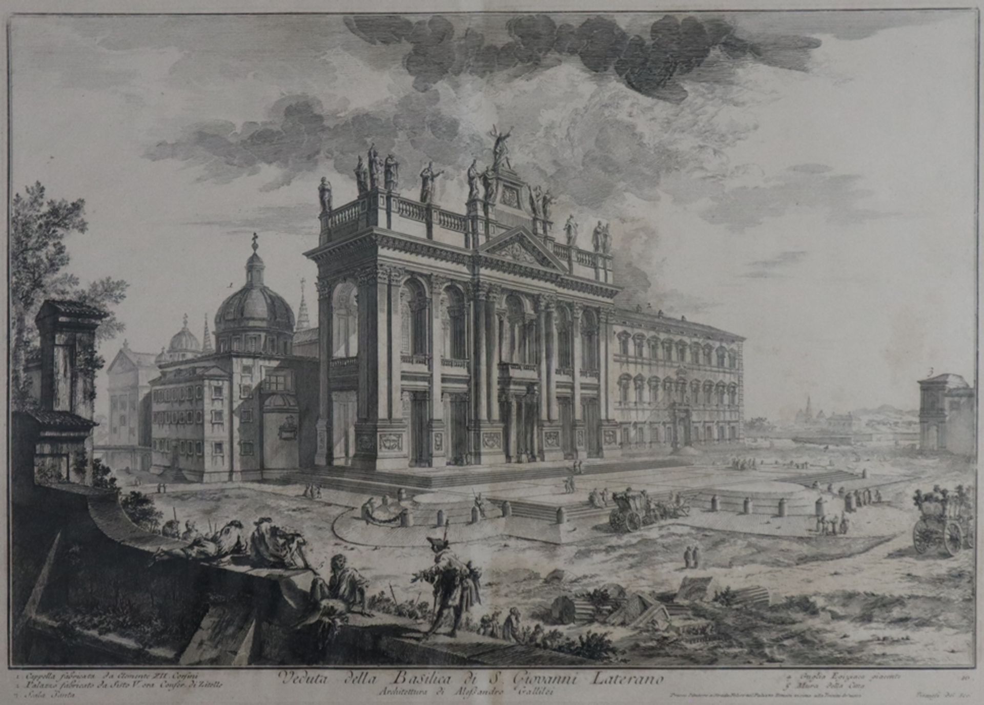 Piranesi, Giovanni Battista (1720 Mogliano/ Venedig - 1778 Rom) - "Veduta della Basilica di S. Giov