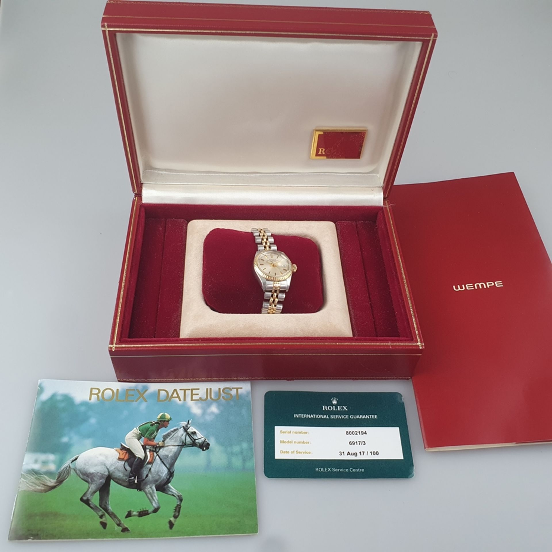 Rolex-Damenarmbanduhr - Oyster Perpetual, Datejust Modell 6917/3, bicolores Gehäuse und Armband aus - Image 8 of 9