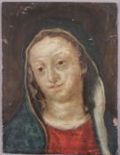 Miniaturgemälde "Madonna" - wohl 19. Jh. oder früher, Öl auf Kupferplatte, unsigniert, ca. 15,5 x 1