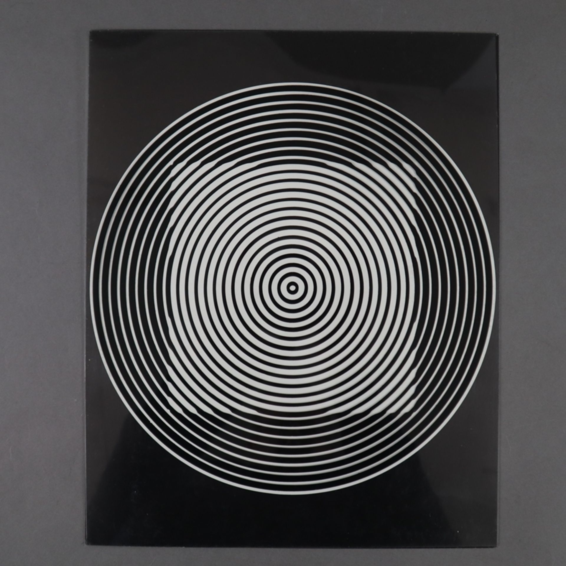 Vasarely, Victor (1908 Pecs - Paris 1997) - Mappe "Cinetiques", 5 Op-Art Kompositionen in Schwarz, - Image 10 of 12