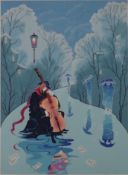 Rothman, Zina (*1944) - Cellospieler, Farbserigrafie, unten rechts handsigniert und nummeriert CX/C