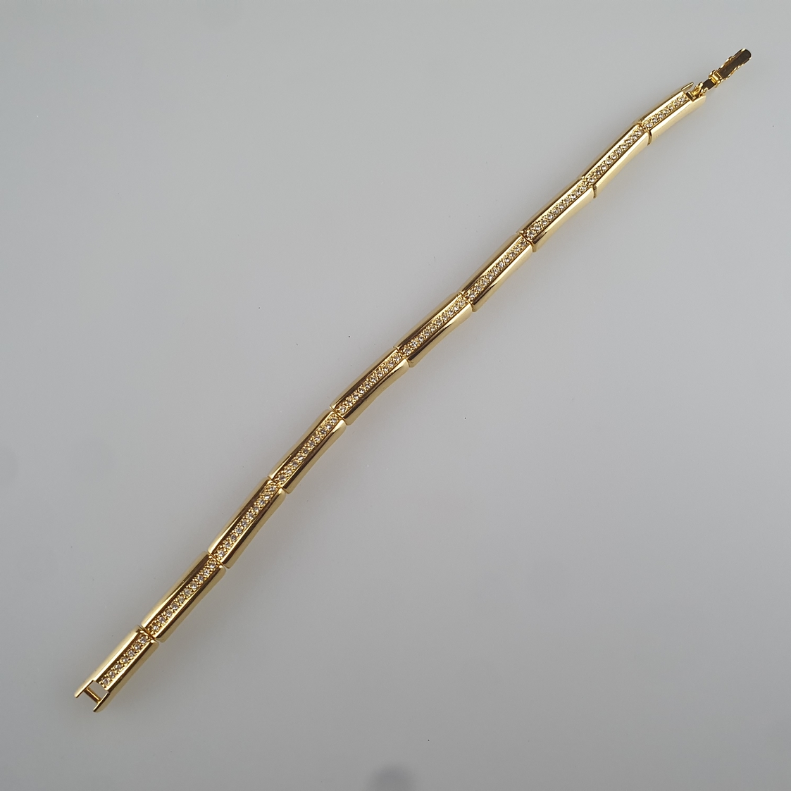 Vintage-Armband - Henkel & Grosse (Pforzheim), vergoldetes Metall, schmales Band aus verbundenen re