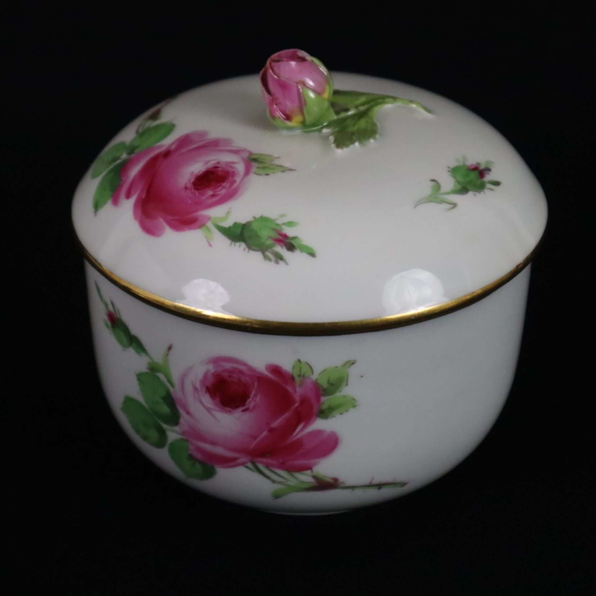 Serviceteile für 6 Personen - Meissen, Knaufzeit (1850-1924), Porzellan, polychrom bemalt mit flora - Bild 6 aus 13