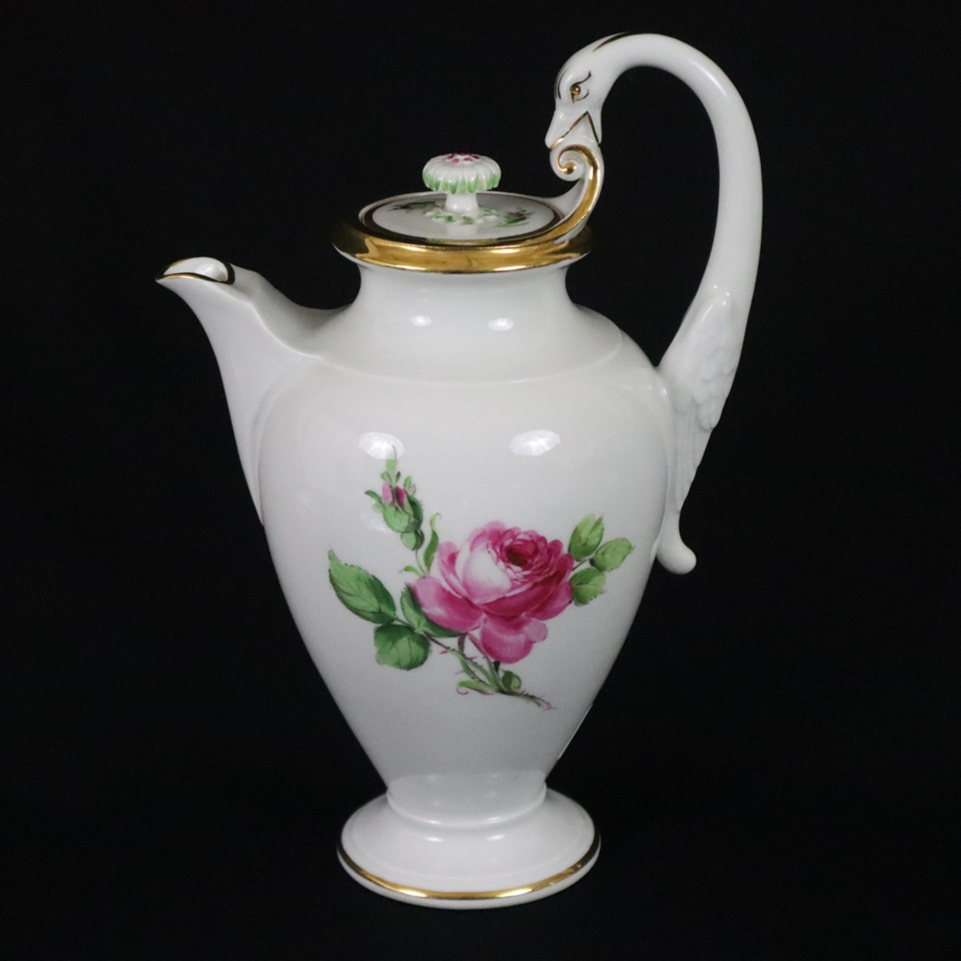 Serviceteile für 6 Personen - Meissen, Knaufzeit (1850-1924), Porzellan, polychrom bemalt mit flora - Bild 2 aus 13