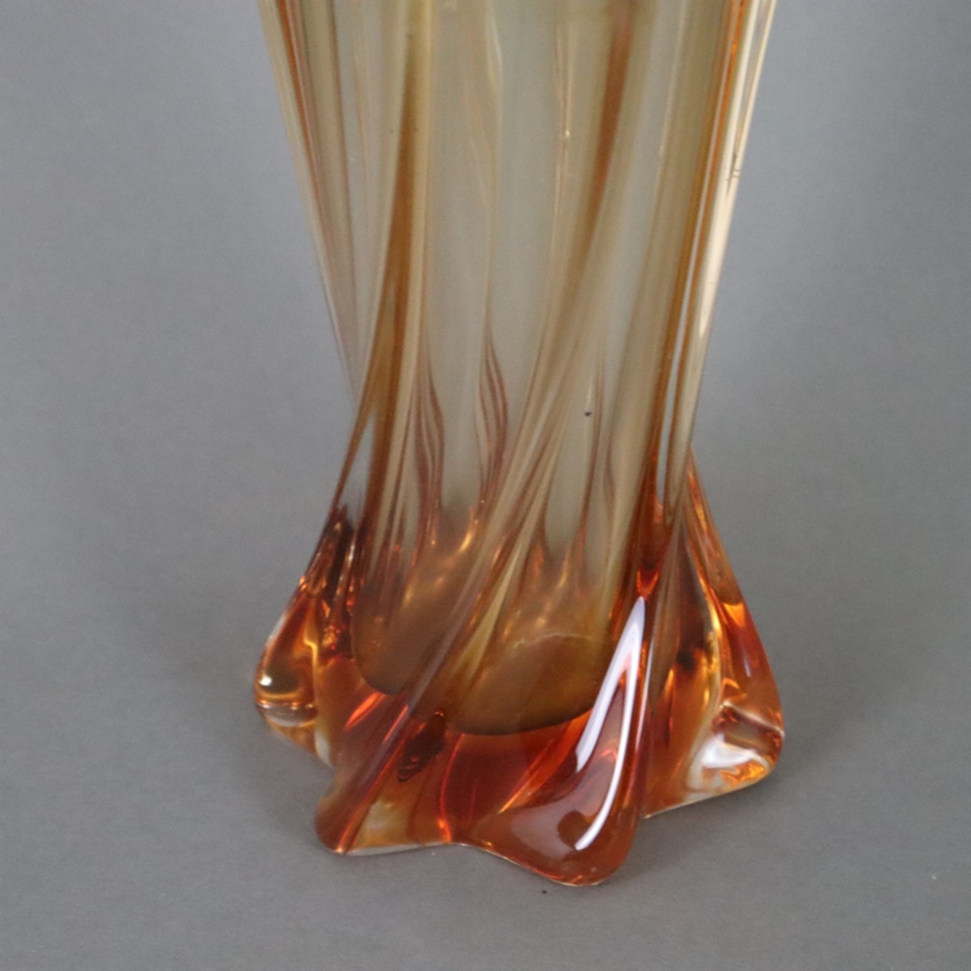 Große Glasschale und Vase - 20. Jh., 1x lange Sommerso-Schale, weißes Opalglas und roséfarbenes Gla - Bild 4 aus 8