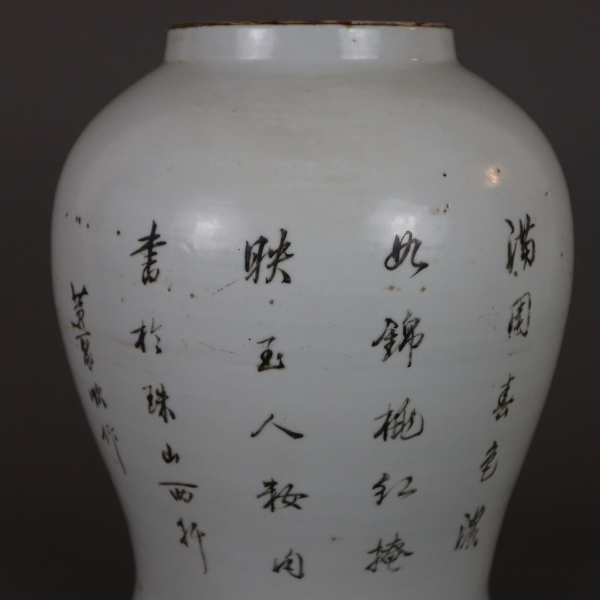 Ein Paar Famille rose-Vasen - China, späte Qing-Dynastie, Porzellan, polychrome Bemalung in der Far - Bild 11 aus 13