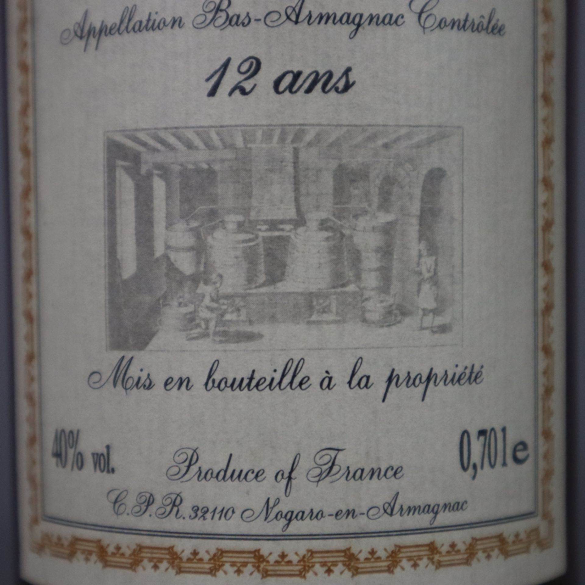 Armagnac - Bas-Armagnac De Castelfort, abgefüllt 1984, France, 0,70 l., 40% - Bild 4 aus 4